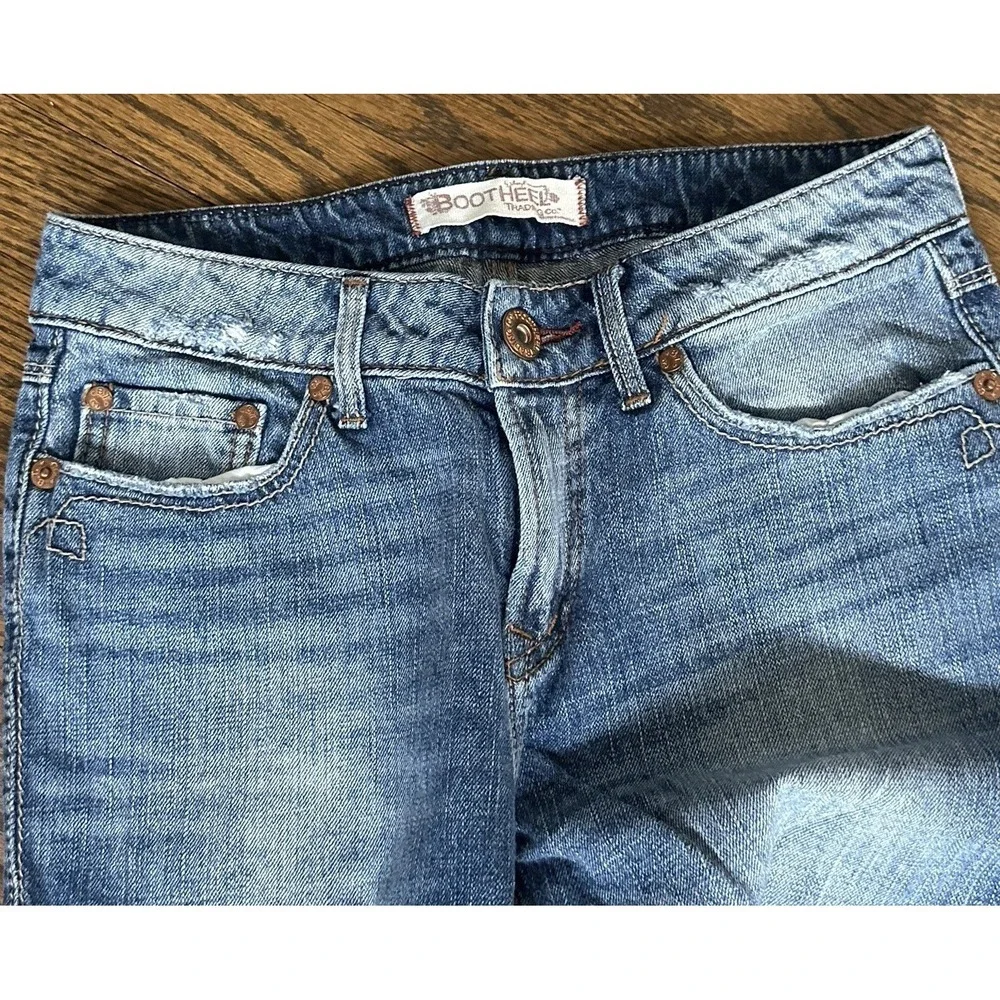 Boot Heel Trading Co Kennett Women Blue Bootcut Jeans Low Rise Size 26x32